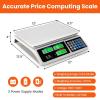 imageGiantex Price Computing Scale 66 lbs LCD Digital Commercial Food Meat Produce Weighing Scale in lb amp kg Stainless Steel Electronic Kitchen Scale for Farmers Market Retail Outlets Meat Shop
