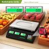 imageGiantex Price Computing Scale 88 lb40 kg Rechargeable Commercial Food Scale wDual LCD Display amp Stainless Steel Platform Digital Food Weighing for Farmer Market Retail Outlets Meat Shop Deli