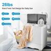 imageGiantex Washing Machine Semiautomatic Twin Tub Washer with Spin Dryer 26lbs Capacity Builtin Drain Pump Portable Laundry Washer Compact Washing Machine for Apartment Dorm and RV WhiteGrayWhiteGray