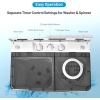 imageGiantex Washing Machine Semiautomatic Twin Tub Washer with Spin Dryer 26lbs Capacity Builtin Drain Pump Portable Laundry Washer Compact Washing Machine for Apartment Dorm and RV WhiteGrayWhiteGray