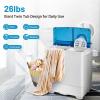 imageGiantex Washing Machine Semiautomatic Twin Tub Washer with Spin Dryer 26lbs Capacity Builtin Drain Pump Portable Laundry Washer Compact Washing Machine for Apartment Dorm and RV WhiteGrayWhiteBlue