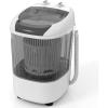 imageGiantex Portable Mini Washing Machine 55 lbs Capacity Small Compact Laundry Washer with Spin Tub amp Drain Hose Semiautomatic Washer Machine for Apartment Dorms RV Home BlueGrey