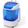 imageGiantex Portable Mini Washing Machine 55 lbs Capacity Small Compact Laundry Washer with Spin Tub amp Drain Hose Semiautomatic Washer Machine for Apartment Dorms RV Home BlueBlue