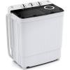 imageGiantex Portable Washing Machine 176lbs Compact Washer Spinner Combo with Pump Drain Twin Tub 11lbs Wash amp 66lbs Spin Lavadoras Portatiles for Apartment RV Dorm College White amp BlackWhite  Black