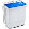 imageGiantex Portable Washing Machine 176lbs Compact Washer Spinner Combo with Pump Drain Twin Tub 11lbs Wash amp 66lbs Spin Lavadoras Portatiles for Apartment RV Dorm College White amp BlackWhite  Blue