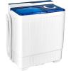 imageGiantex Washing Machine Semiautomatic Twin Tub Washer with Spin Dryer 26lbs Capacity Builtin Drain Pump Portable Laundry Washer Compact Washing Machine for Apartment Dorm and RV WhiteGrayWhiteBlue