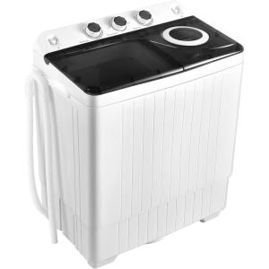 imageGiantex Portable Washing Machine 26lbs Washer and Spinner Combo18 lbs Washing 8 lbs Spinning Builtin Drain Pump wTimer Control Dorm Apartment Twin Tub Mini Laundry Washer Gray WhiteBlack  White