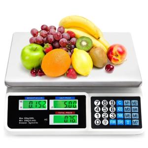 imageGiantex Price Computing Scale 66 lbs LCD Digital Commercial Food Meat Produce Weighing Scale in lb amp kg Stainless Steel Electronic Kitchen Scale for Farmers Market Retail Outlets Meat Shop