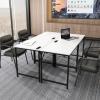 imageGiantex 16 FT Conference Table with Charging Station 6 PCS 32 x 24 Rectangular Meeting Room Desk with Storage Bag amp Hook Space Saving Seminar Table Modern Office Computer Desk for 8 PeopleWhite