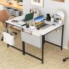 imageGiantex 16 FT Conference Table with Charging Station 6 PCS 32 x 24 Rectangular Meeting Room Desk with Storage Bag amp Hook Space Saving Seminar Table Modern Office Computer Desk for 8 PeopleWhite