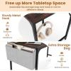 imageGiantex 16 FT Conference Table with Charging Station 6 PCS 32 x 24 Rectangular Meeting Room Desk with Storage Bag amp Hook Space Saving Seminar Table Modern Office Computer Desk for 8 PeopleRustic Brown