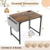 imageGiantex 16 FT Conference Table with Charging Station 6 PCS 32 x 24 Rectangular Meeting Room Desk with Storage Bag amp Hook Space Saving Seminar Table Modern Office Computer Desk for 8 PeopleRustic Brown