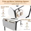 imageGiantex 16 FT Conference Table with Charging Station 6 PCS 32 x 24 Rectangular Meeting Room Desk with Storage Bag amp Hook Space Saving Seminar Table Modern Office Computer Desk for 8 PeopleWhite