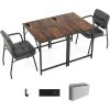 imageGiantex 16 FT Conference Table with Charging Station 6 PCS 32 x 24 Rectangular Meeting Room Desk with Storage Bag amp Hook Space Saving Seminar Table Modern Office Computer Desk for 8 PeopleRustic Brown