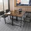 imageGiantex 16 FT Conference Table with Charging Station 6 PCS 32 x 24 Rectangular Meeting Room Desk with Storage Bag amp Hook Space Saving Seminar Table Modern Office Computer Desk for 8 PeopleRustic Brown