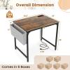 imageGiantex 16 FT Conference Table with Charging Station 6 PCS 32 x 24 Rectangular Meeting Room Desk with Storage Bag amp Hook Space Saving Seminar Table Modern Office Computer Desk for 8 PeopleRustic Brown