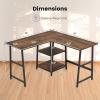 imageGiantex 66 LShaped Desk with Storage Drawers amp Charging Station Spacious Corner Computer Desk with Keyboard Tray Adjustable Shelf Cabinet Huge Workspace Home Office Study Writing Desk NaturalRustic Brown