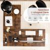 imageGiantex 66 LShaped Desk with Storage Drawers amp Charging Station Spacious Corner Computer Desk with Keyboard Tray Adjustable Shelf Cabinet Huge Workspace Home Office Study Writing Desk NaturalRustic Brown