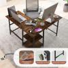 imageGiantex 66 LShaped Desk with Storage Drawers amp Charging Station Spacious Corner Computer Desk with Keyboard Tray Adjustable Shelf Cabinet Huge Workspace Home Office Study Writing Desk NaturalRustic Brown
