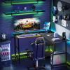 imageGiantex 66 LShaped Desk with Storage Drawers amp Charging Station Spacious Corner Computer Desk with Keyboard Tray Adjustable Shelf Cabinet Huge Workspace Home Office Study Writing Desk NaturalBlack