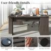 imageGiantex 66 LShaped Desk with Storage Drawers amp Charging Station Spacious Corner Computer Desk with Keyboard Tray Adjustable Shelf Cabinet Huge Workspace Home Office Study Writing Desk NaturalGrey Oak