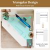 imageGiantex Corner Desk SpaceSaving Triangle Computer Desk with Storage Shelves amp CPU Stand Modern Makeup Vanity Table for Bedroom Writing Desk for Small Spaces WhiteWhite