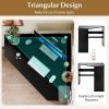 imageGiantex Corner Desk SpaceSaving Triangle Computer Desk with Storage Shelves amp CPU Stand Modern Makeup Vanity Table for Bedroom Writing Desk for Small Spaces WhiteBlack