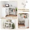 imageGiantex Corner Desk SpaceSaving Triangle Computer Desk with Storage Shelves amp CPU Stand Modern Makeup Vanity Table for Bedroom Writing Desk for Small Spaces WhiteWhite