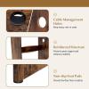 imageGiantex Corner Desk SpaceSaving Triangle Computer Desk with Storage Shelves amp CPU Stand Modern Makeup Vanity Table for Bedroom Writing Desk for Small Spaces WhiteRustic Brown