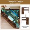 imageGiantex Corner Desk SpaceSaving Triangle Computer Desk with Storage Shelves amp CPU Stand Modern Makeup Vanity Table for Bedroom Writing Desk for Small Spaces WhiteRustic Brown