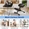 imageGiantex Ergonomic Kneeling Chair for Office Knee Stool Chair wAdjustable Height and Seat Angle to Relieve Pain Posture Desk Chair wLockable Universal Wheels Thick Padded Cushions Black 11