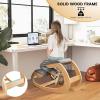 imageGiantex Ergonomic Kneeling Desk Chair Rocking Knee Chair with Cushion amp Solid Wood Frame Natural Relief for Neck or Back Pain Posture Chair for Desk Home Office Max Load 330 Lbs BlackGrey