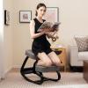 imageGiantex Ergonomic Kneeling Desk Chair Upright Posture Chair with Cushion amp Solid Wood Frame Natural Relief for Neck or Back Pain Wooden Knee Chair for Home Office 12