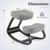 imageGiantex Ergonomic Kneeling Desk Chair Upright Posture Chair with Cushion amp Solid Wood Frame Natural Relief for Neck or Back Pain Wooden Knee Chair for Home Office 11