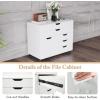 imageGiantex File Cabinet Rolling Lateral Filing Cabinet with Wheels 5 Drawers Load 220 Lbs Office Craft Storage Organization Mobile Storage Organizer Printer Stand for Home Office WhiteWhite