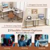 imageGiantex L Shaped Computer Desk 59 Inch Reversible Corner Desk with Power Outlet and USB Ports amp Monitor Stand Wooden Writing Desk Gaming Table for Home Office Room Small Space BlackWhite