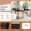 imageGiantex L Shaped Computer Desk 59 Inch Reversible Corner Desk with Power Outlet and USB Ports amp Monitor Stand Wooden Writing Desk Gaming Table for Home Office Room Small Space BlackBlack