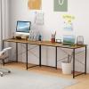 imageGiantex L Shaped Computer Desk 59 Inch Reversible Corner Desk with Power Outlet and USB Ports amp Monitor Stand Wooden Writing Desk Gaming Table for Home Office Room Small Space BlackNatural