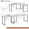 imageGiantex L Shaped Computer Desk 59 Inch Reversible Corner Desk with Power Outlet and USB Ports amp Monitor Stand Wooden Writing Desk Gaming Table for Home Office Room Small Space BlackWhite