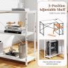 imageGiantex L Shaped Desk with Charging Station 47 Inch Reversible Computer Desk with Adjustable Storage Shelves amp Metal Frame Modern Corner Desk for Home Office Studying Writing Gaming WhiteWhite
