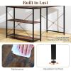 imageGiantex L Shaped Desk with Charging Station 47 Inch Reversible Computer Desk with Adjustable Storage Shelves amp Metal Frame Modern Corner Desk for Home Office Studying Writing Gaming WhiteRustic Brown
