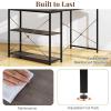 imageGiantex L Shaped Desk with Charging Station 47 Inch Reversible Computer Desk with Adjustable Storage Shelves amp Metal Frame Modern Corner Desk for Home Office Studying Writing Gaming WhiteGrey Oak