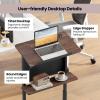 imageGiantex Mobile Podium Stand Adjustable Rolling Laptop Desk with 4 Wheels amp Tilting Desktop SittoStand Lectern Podium Standing Desk wStorage Shelf amp Cable Hole for Classroom Church Home Office 12