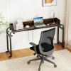 imageGiantex Overbed Table with Wheels 81 Queen Size Bed Desk with Adjustable Height and Length Rolling Laptop Table with Metal Frame Computer Desk for Bedroom Home Hospital