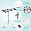 imageGiantex Percussion Glockenspiel Bell Kit 30 Notes Xylophone with Adjustable Height Frame Music Stand 8 Practice Pad Bell Mallets Drumsticks Carrying Bag for School Band Beginner Student32 Notes