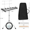 imageGiantex Percussion Glockenspiel Bell Kit 30 Notes Xylophone with Adjustable Height Frame Music Stand 8 Practice Pad Bell Mallets Drumsticks Carrying Bag for School Band Beginner Student32 Notes