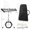imageGiantex Percussion Glockenspiel Bell Kit 30 Notes Xylophone with Adjustable Height Frame Music Stand 8 Practice Pad Bell Mallets Drumsticks Carrying Bag for School Band Beginner Student30 Notes