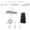 imageGiantex Percussion Glockenspiel Bell Kit 30 Notes with Carry Case Practice Pad Adjustable Height Stand Bell Mallets Wooden Sticks Music Stand Xylophone Percussion Instrument SetBirch Wood  Aluminum