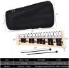 imageGiantex Percussion Glockenspiel Bell Kit 30 Notes with Carry Case Practice Pad Adjustable Height Stand Bell Mallets Wooden Sticks Music Stand Xylophone Percussion Instrument SetPine Wood  Aluminum