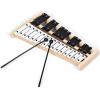imageGiantex Percussion Glockenspiel Bell Kit 30 Notes with Carry Case Practice Pad Adjustable Height Stand Bell Mallets Wooden Sticks Music Stand Xylophone Percussion Instrument SetPine Wood  Aluminum